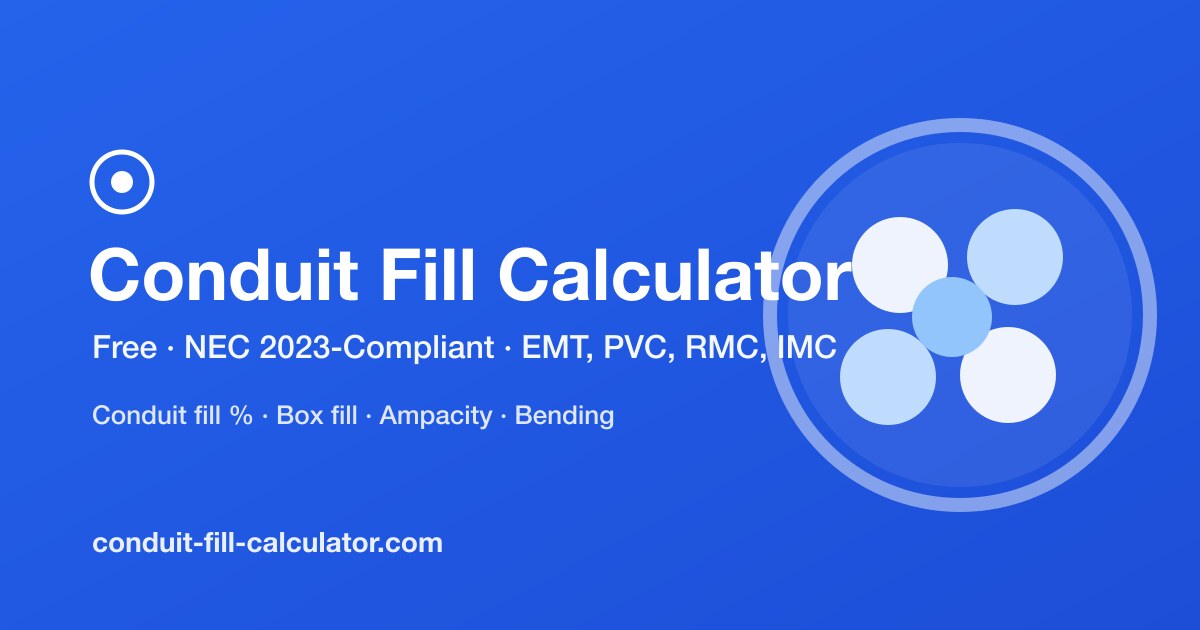 Commercial Conduit Fill Calculator - Building Electrical Calculator